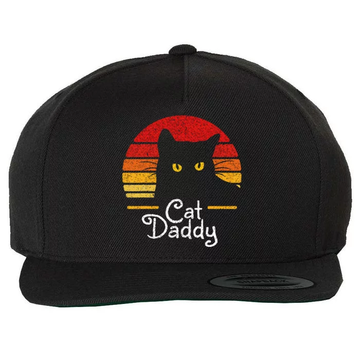 Cat Daddy Retro 70s 80s Wool Snapback Cap