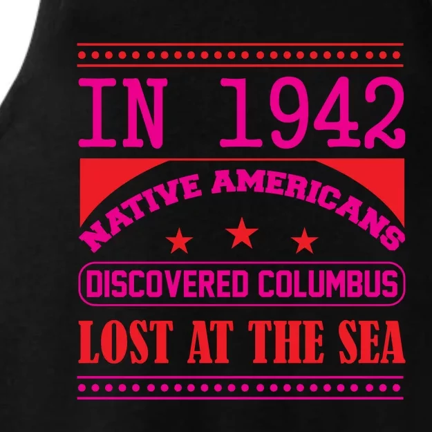 Columbus Day Reflection Graphic Ladies Tri-Blend Wicking Tank