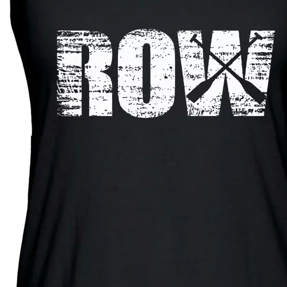 Cool Distressed Rowing For Rowers Ladies Essential Flowy Tank