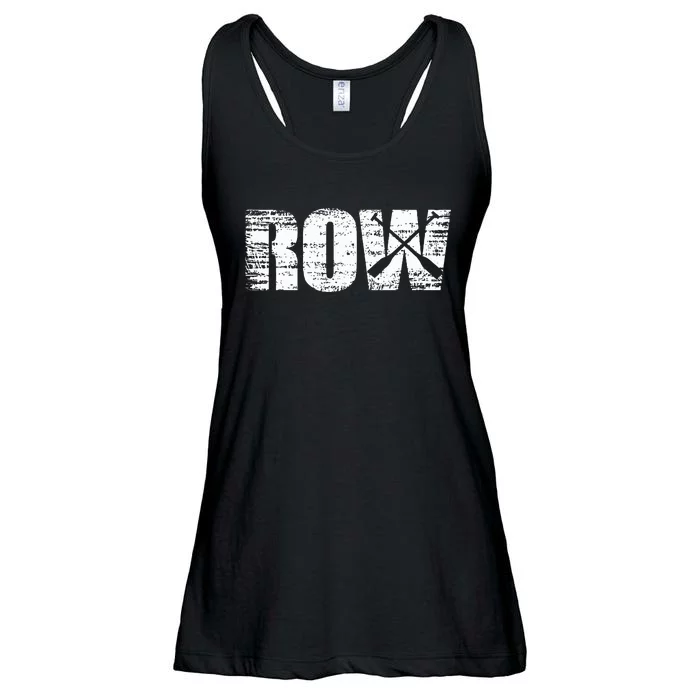 Cool Distressed Rowing For Rowers Ladies Essential Flowy Tank