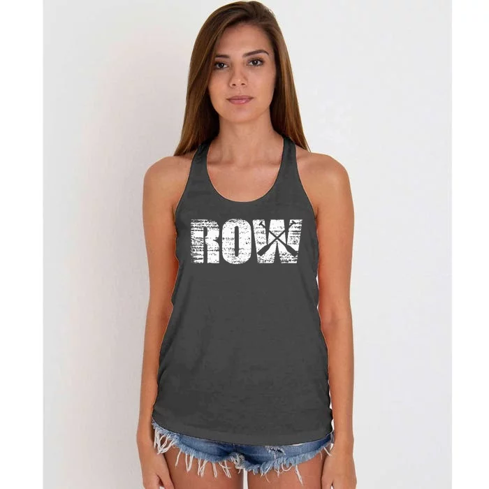 Cool Distressed Rowing For Rowers Women's Knotted Racerback Tank