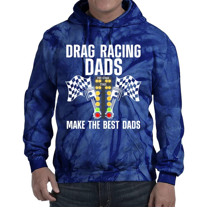 Cool Drag Racing Art For Men Dad Drag Racer Race Car Racing Tie Dye Hoodie