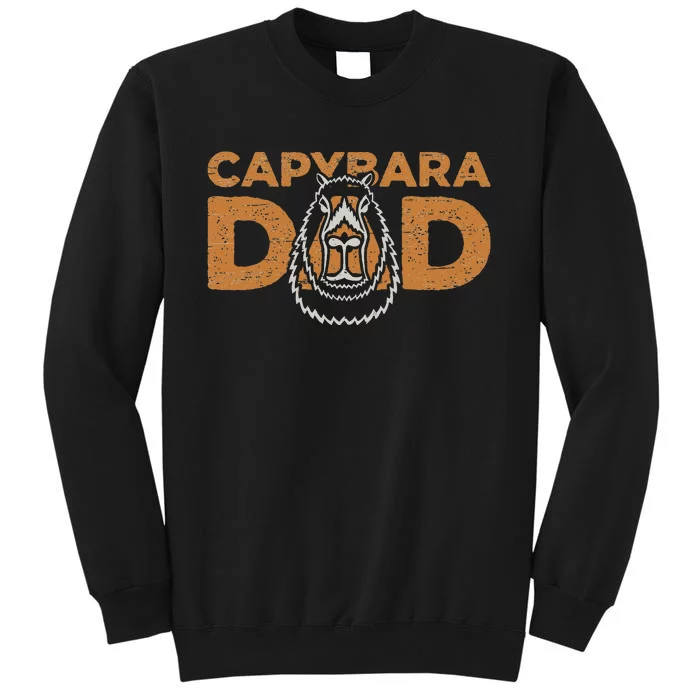 Capybara Dad Rodent Animals Vintage Capybaras Sweatshirt