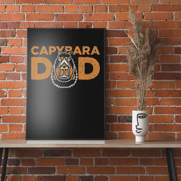 Capybara Dad Rodent Animals Vintage Capybaras Poster