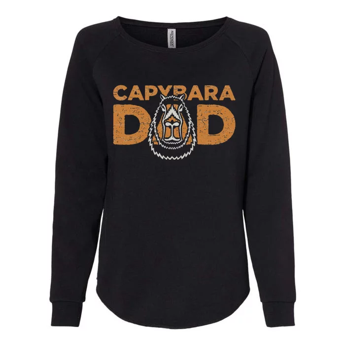 Capybara Dad Rodent Animals Vintage Capybaras Womens California Wash Sweatshirt