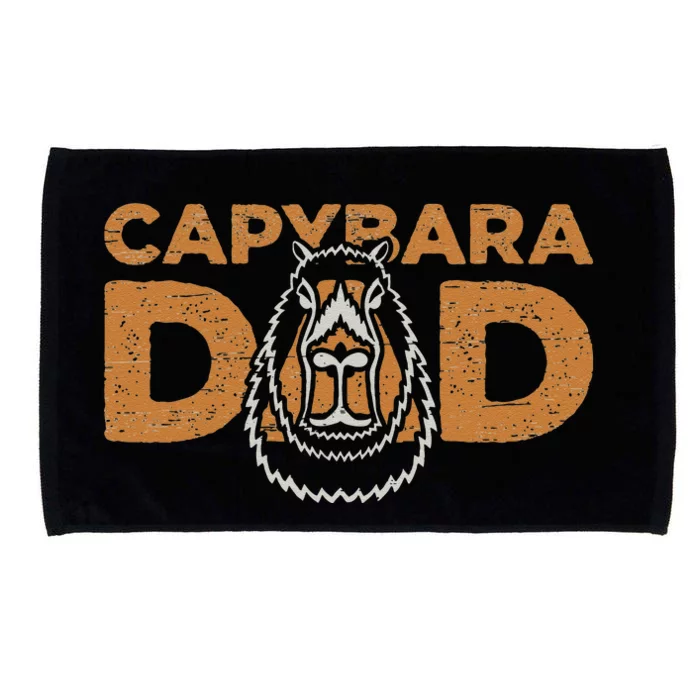 Capybara Dad Rodent Animals Vintage Capybaras Microfiber Hand Towel