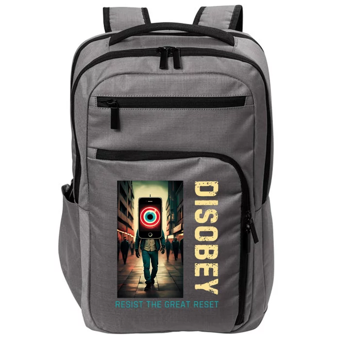 Conservative Disobey Resist The Great Reset Impact Tech Backpack