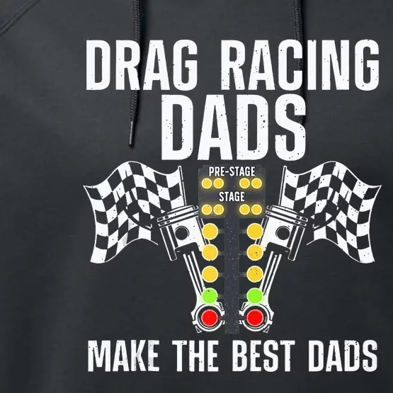 Cool Drag Racing Art For Dad Drag Racer Race Car Racing Performance Fleece Hoodie