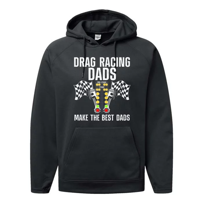 Cool Drag Racing Art For Dad Drag Racer Race Car Racing Performance Fleece Hoodie