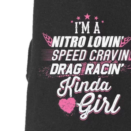 Cute Drag Racing Girl Nitro Lovin Speed Cravin Doggie 3-End Fleece Hoodie