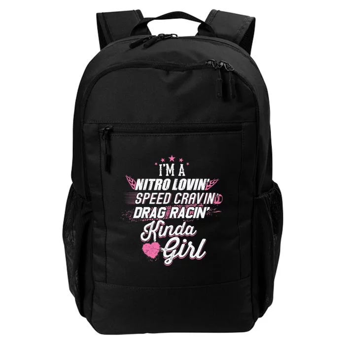 Cute Drag Racing Girl Nitro Lovin Speed Cravin Daily Commute Backpack