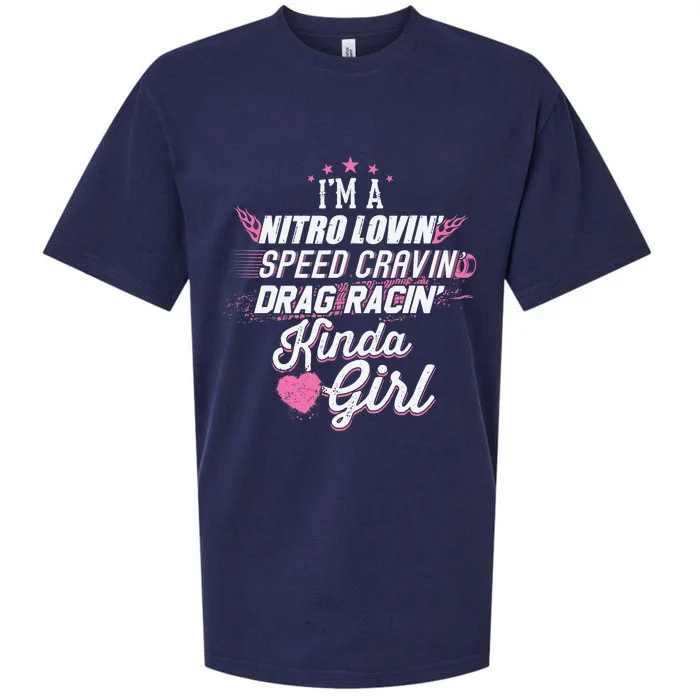 Cute Drag Racing Girl Nitro Lovin Speed Cravin Sueded Cloud Jersey T-Shirt