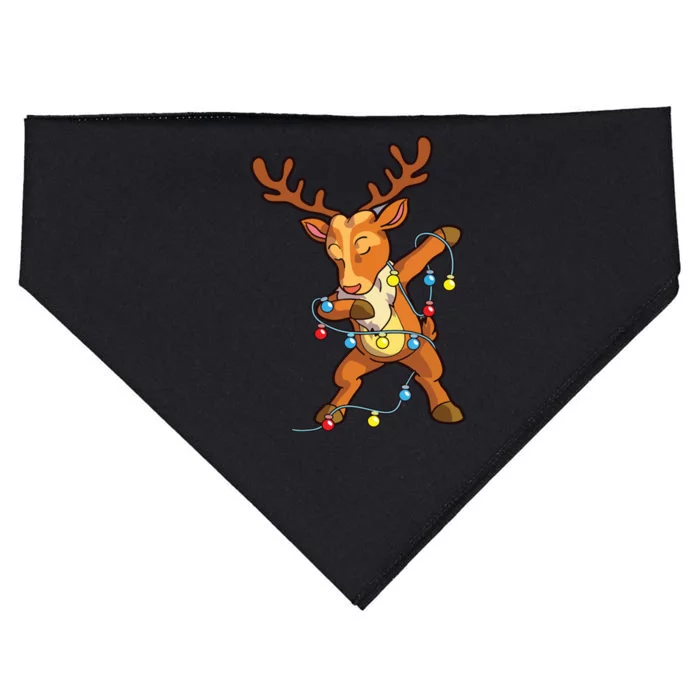 Christmas Dabbing Reindeer Cute Xmas Deer USA-Made Doggie Bandana