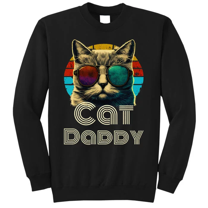 Cat Daddy, Retro Cat Dad, 80s, 90s, Vintage Sweatshirt