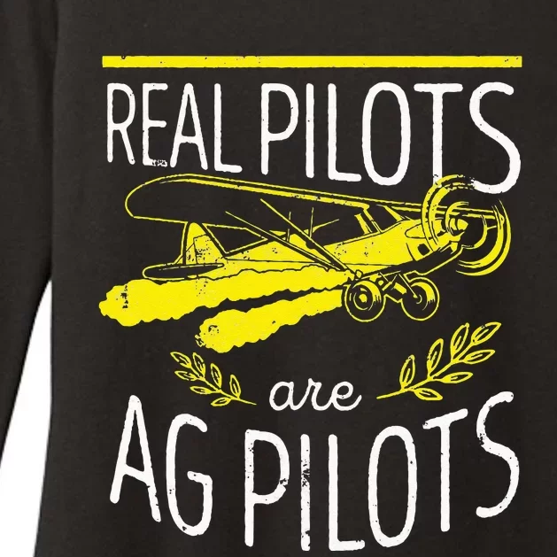 Crop Duster Real Pilots Are AG Pilots Womens CVC Long Sleeve Shirt