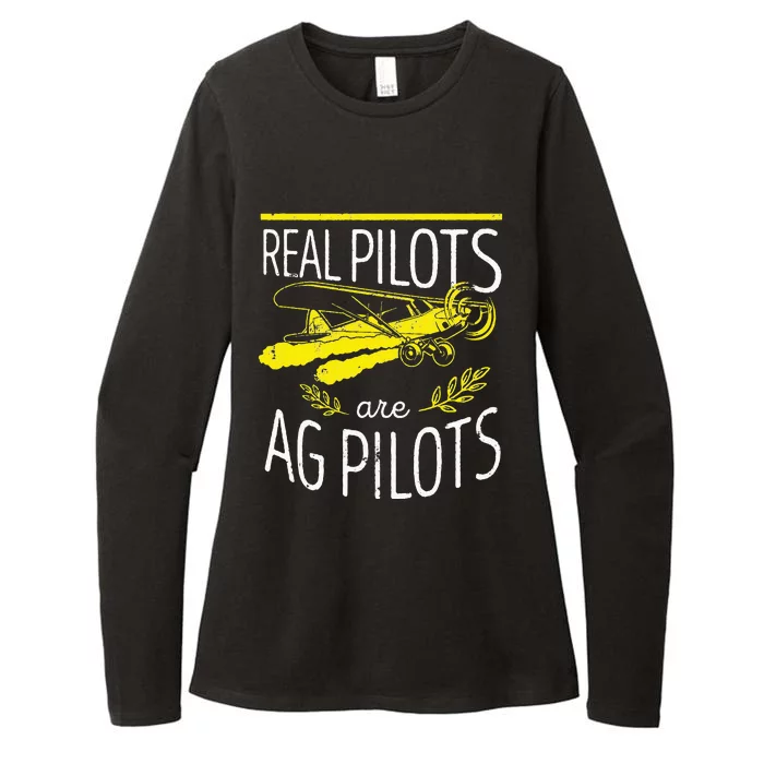 Crop Duster Real Pilots Are AG Pilots Womens CVC Long Sleeve Shirt