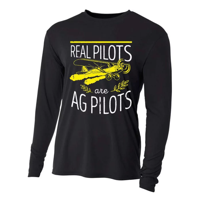 Crop Duster Real Pilots Are AG Pilots Cooling Performance Long Sleeve Crew