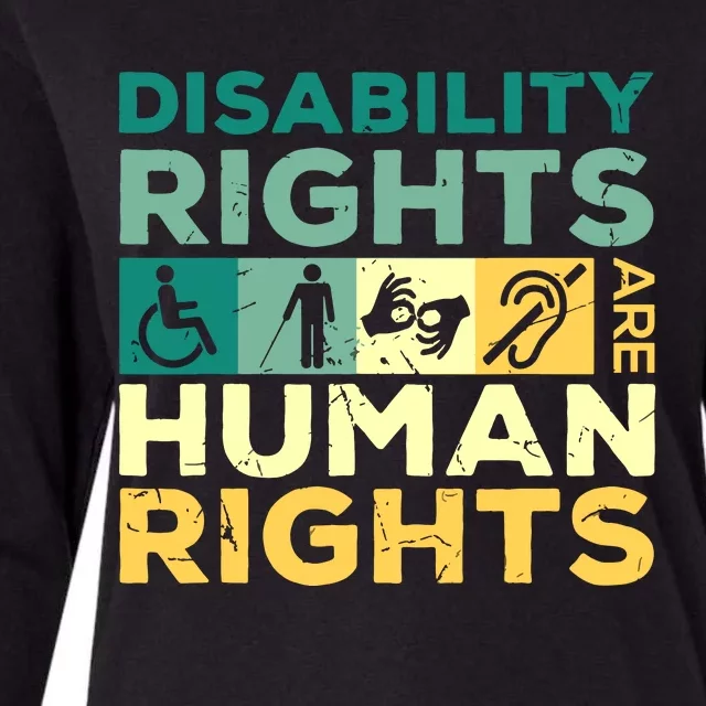 Cool Disability Rights Are Human Rights Support Caregivers Womens Cotton Relaxed Long Sleeve T-Shirt