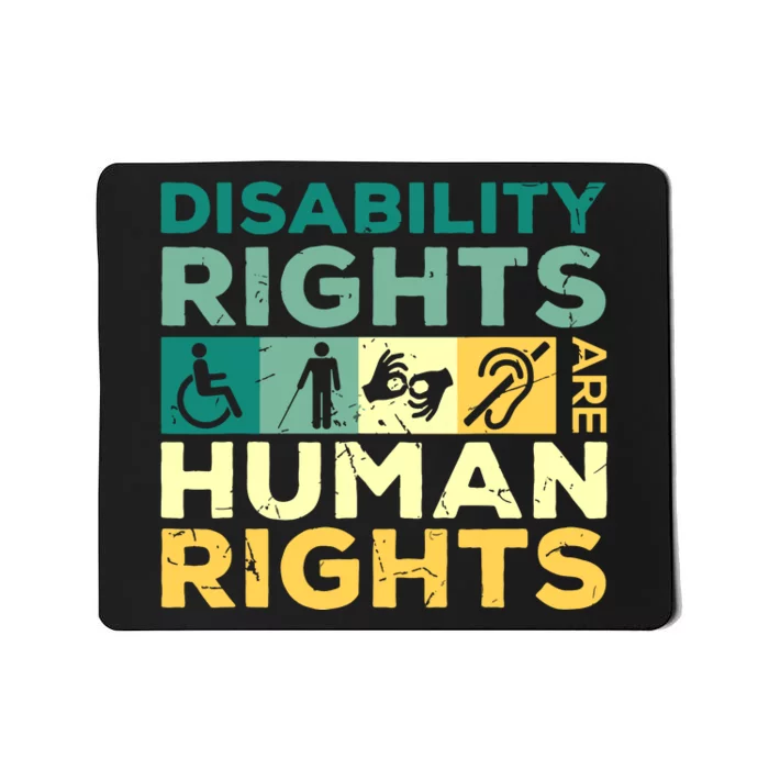 Cool Disability Rights Are Human Rights Support Caregivers Mousepad