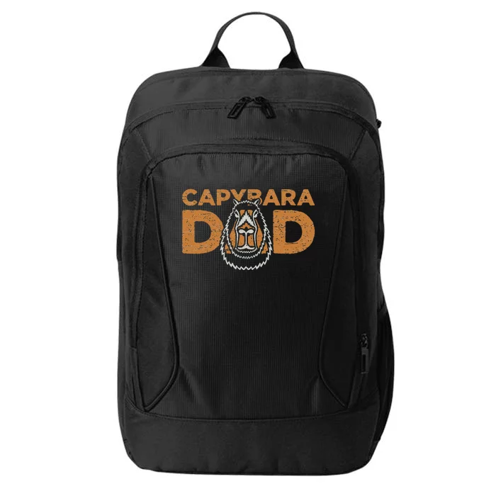 Capybara Dad Rodent Animals Vintage Capybaras City Backpack