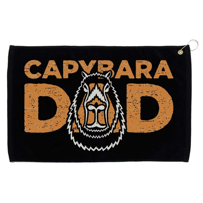 Capybara Dad Rodent Animals Vintage Capybaras Grommeted Golf Towel