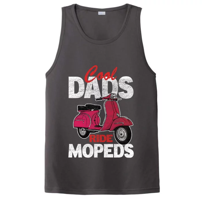 Cool Dads Ride Mopeds Vintage Scooter Bike Moped Biker Gift Performance Tank