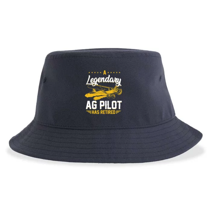 Crop Duster Retro Vintage Plane AG Pilot Has Retired Premium Sustainable Bucket Hat