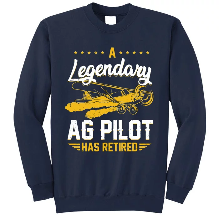 Crop Duster Retro Vintage Plane AG Pilot Has Retired Premium Tall Sweatshirt