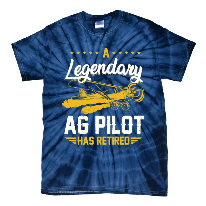 Crop Duster Retro Vintage Plane AG Pilot Has Retired Premium Tie-Dye T-Shirt