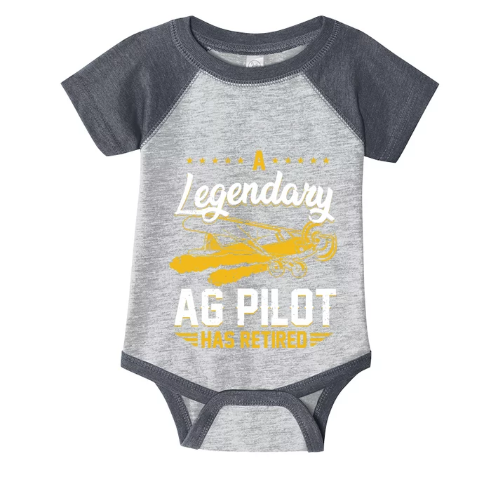 Crop Duster Retro Vintage Plane AG Pilot Has Retired Premium Infant Baby Jersey Bodysuit