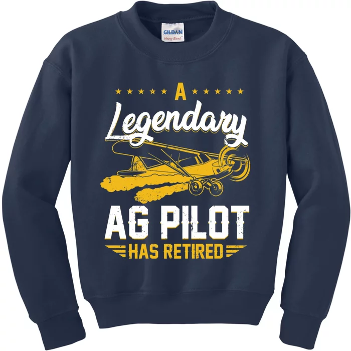 Crop Duster Retro Vintage Plane AG Pilot Has Retired Premium Kids Sweatshirt