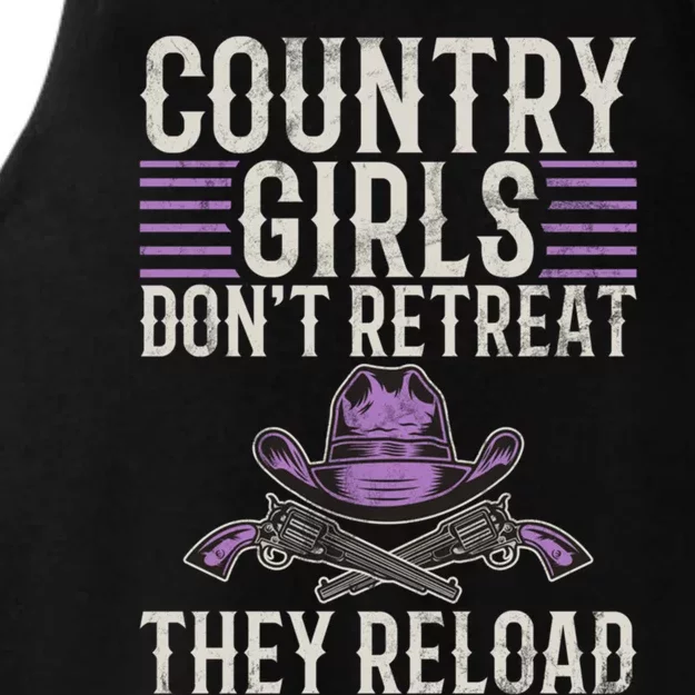 Country Dont Retreat They Reload Country Great Gift Ladies Tri-Blend Wicking Tank