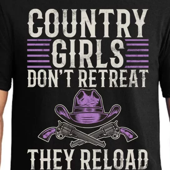 Country Dont Retreat They Reload Country Great Gift Pajama Set