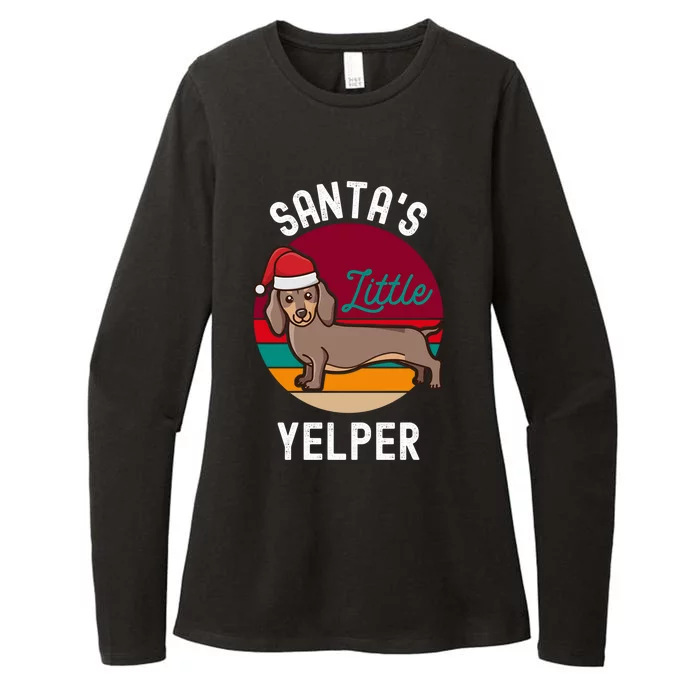 Christmas Dachshund Santa Doxie Lover Dad Mom Mama Great Gift Womens CVC Long Sleeve Shirt