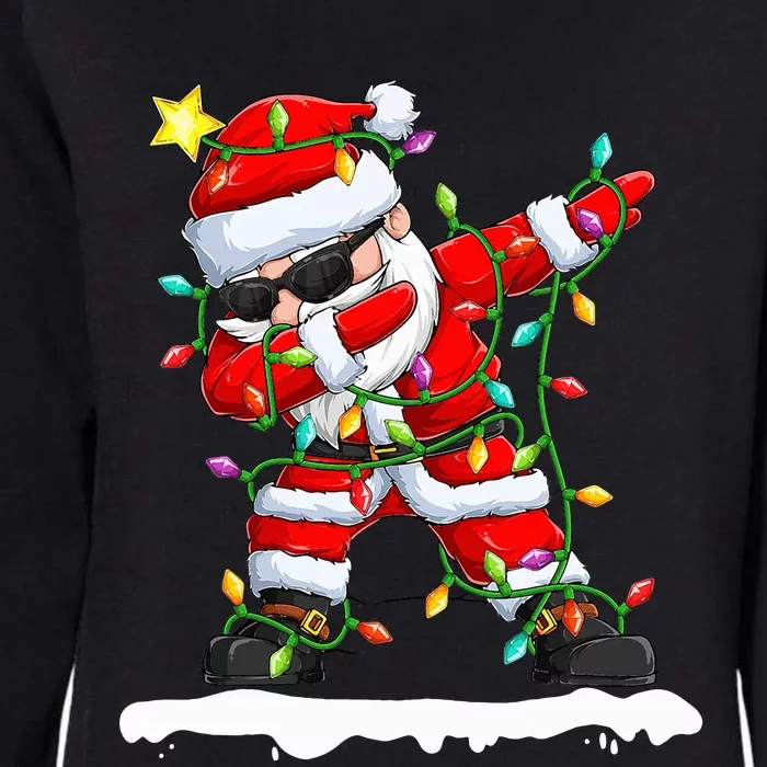 christmas dabbing santa  xmas stree lights Womens California Wash Sweatshirt