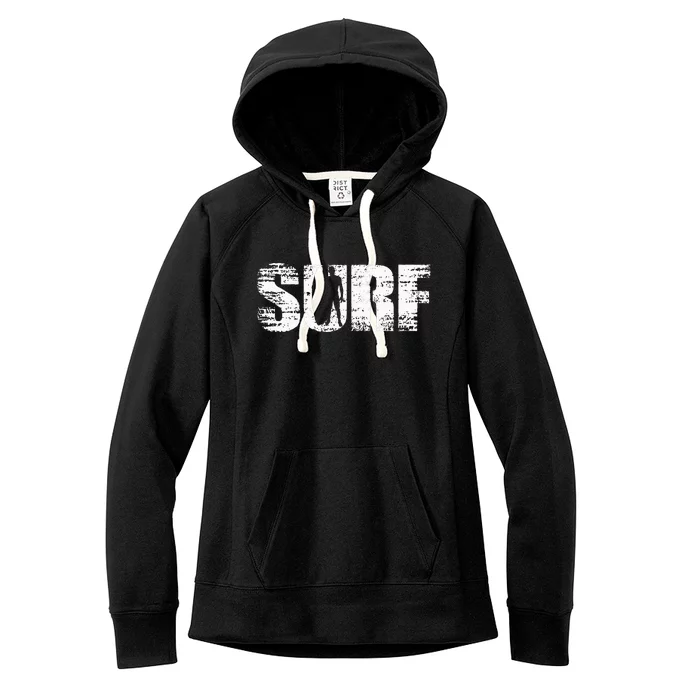 Cool distressed surfing for surfers Women's Fleece Hoodie