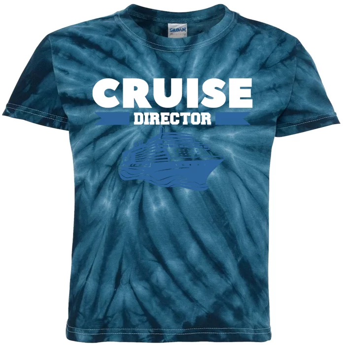 Cruise Director Ship Cruising Vacation Captain Kids Tie-Dye T-Shirt