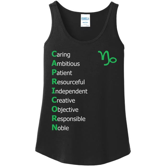 Cute Dandelion Saying Astrology Flower Zodiac Capricorn Ladies Essential Tank