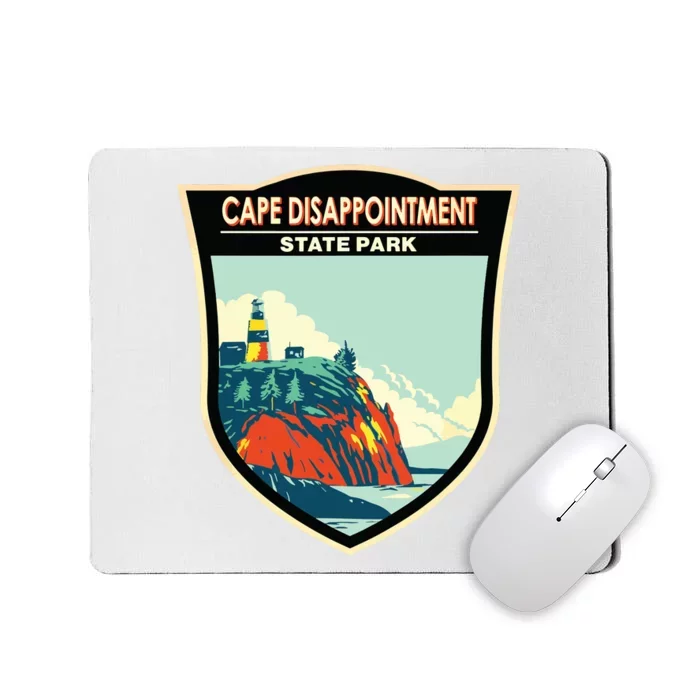 Cape Disappointment State Park Washington Badge Vintage Mousepad