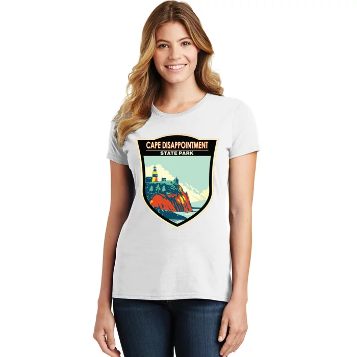 Cape Disappointment State Park Washington Badge Vintage Women's T-Shirt