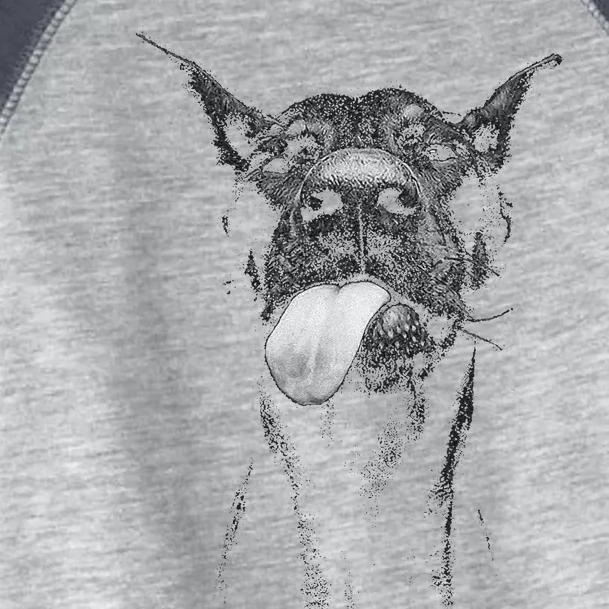 Cool Doberman Sticking Tongue Out In Playful Defiance Toddler Fine Jersey T-Shirt