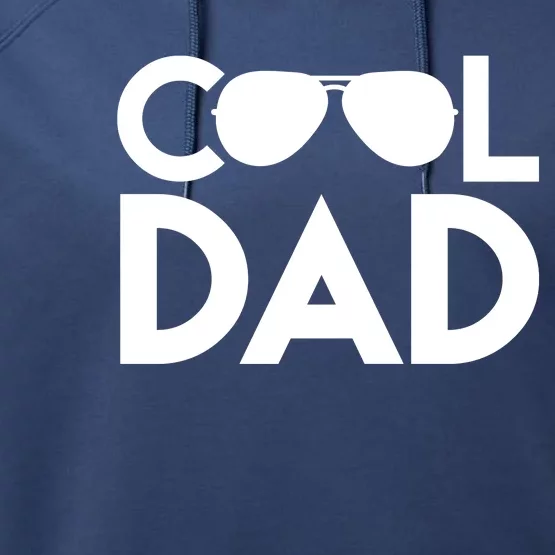 Cool Dad Sunglass Fathers Day Performance Fleece Hoodie