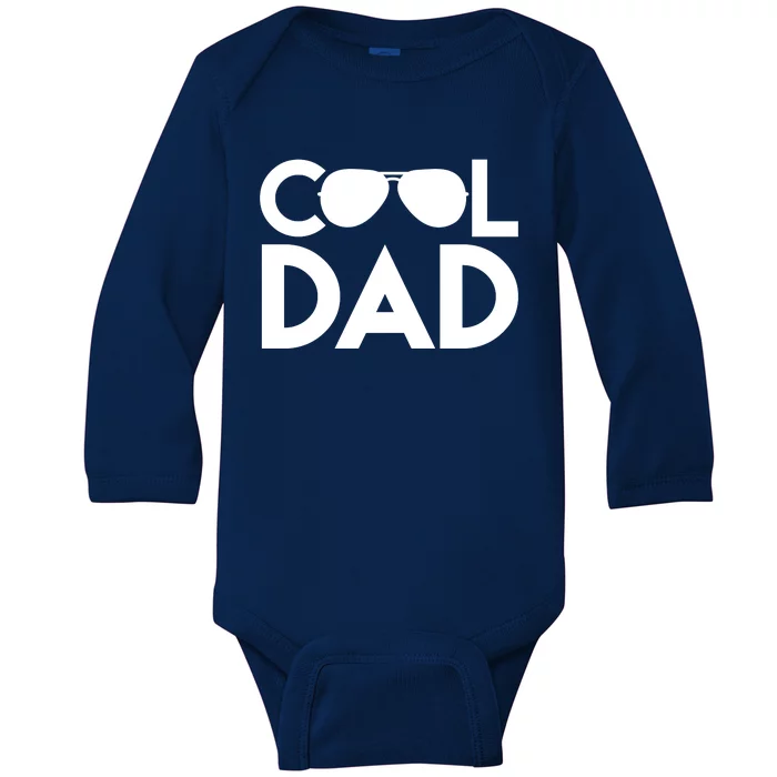 Cool Dad Sunglass Fathers Day Baby Long Sleeve Bodysuit