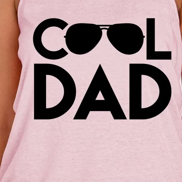 Cool Dad Sunglass Fathers Day Women's Knotted Racerback Tank