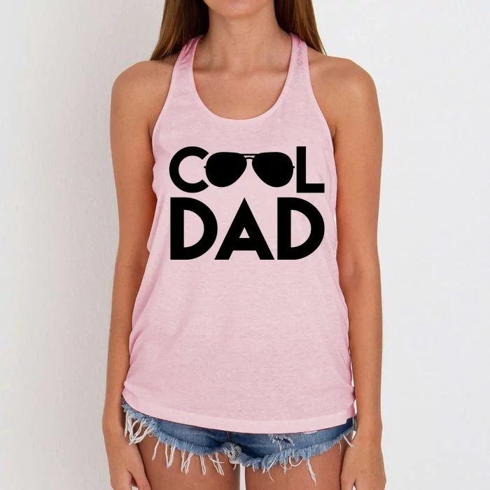 Cool Dad Sunglass Fathers Day Women's Knotted Racerback Tank