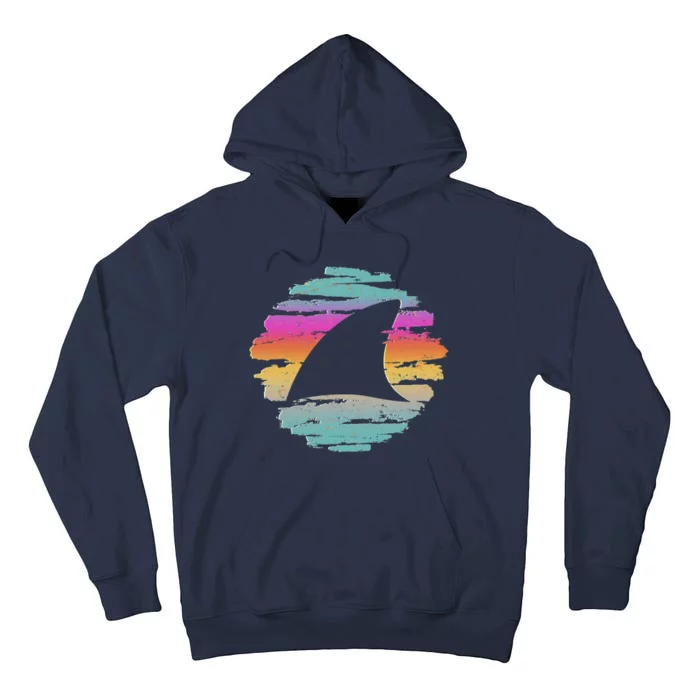 Colorful Distressed Shark Fin Tall Hoodie