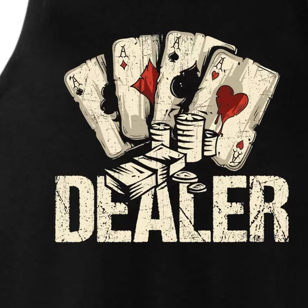 Casino Dealer Shirt Poker Dealer Shirt Costume Accessories Ladies Tri-Blend Wicking Tank