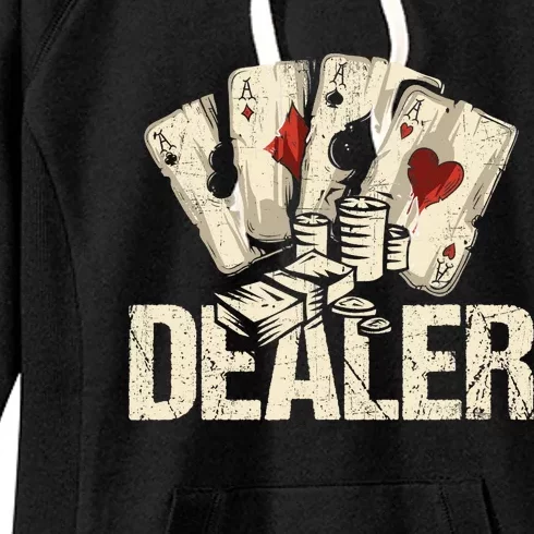 Casino Dealer Shirt Poker Dealer Shirt Costume Accessories Women's Fleece Hoodie