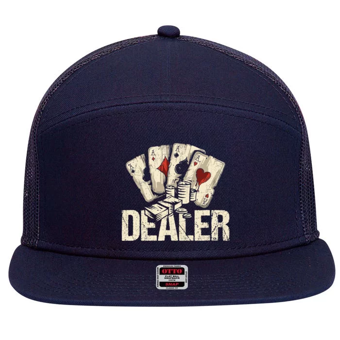 Casino Dealer Shirt Poker Dealer Shirt Costume Accessories 7 Panel Mesh Trucker Snapback Hat