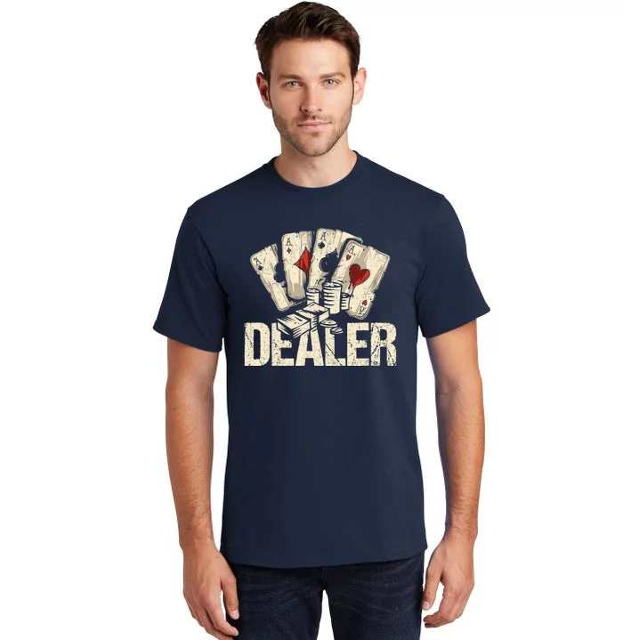 Casino Dealer Shirt Poker Dealer Shirt Costume Accessories Tall T-Shirt